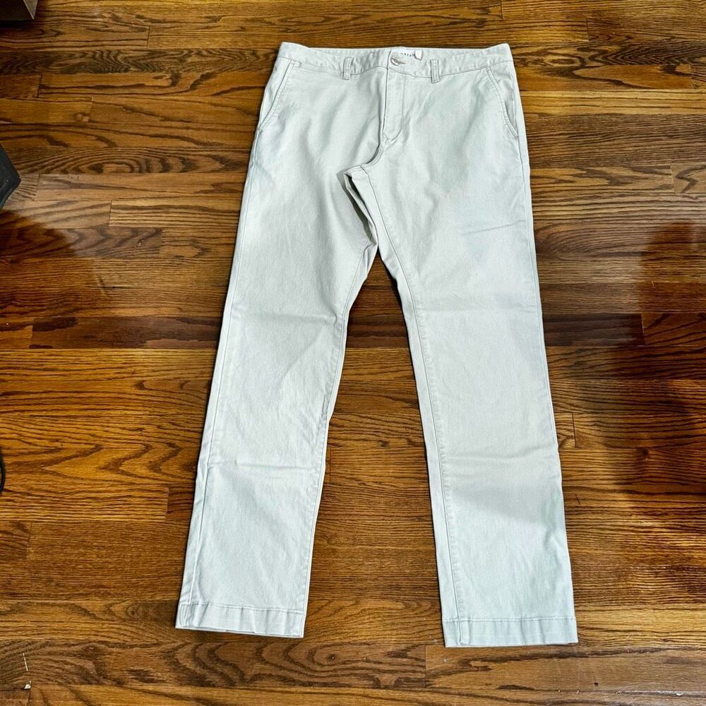 The Normal Brand Stretch Chinos. Light tan. Size 34.